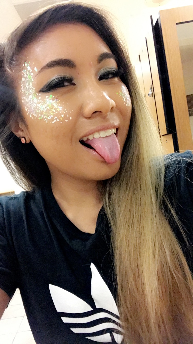 glitter rave outfit